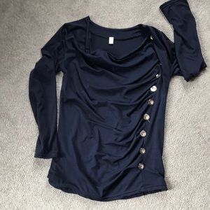 Navy blue, cotton shirt